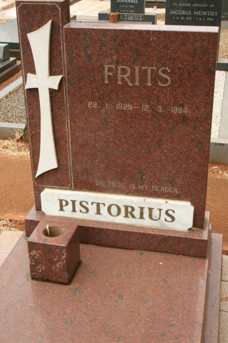 PISTORIUS Frits 1929-1984