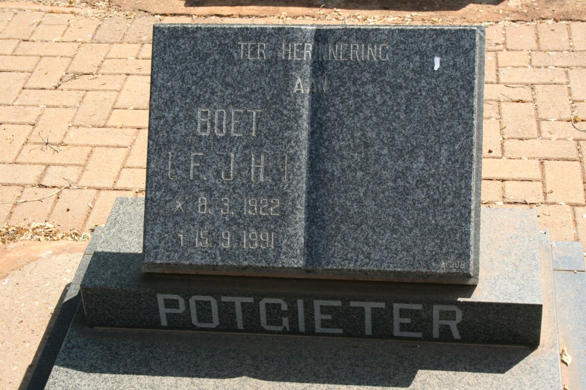 POTGIETER F.J.H. 1922-1991