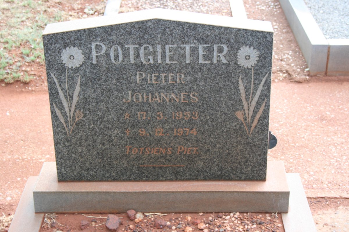 POTGIETER Pieter Johannes 1953-1974