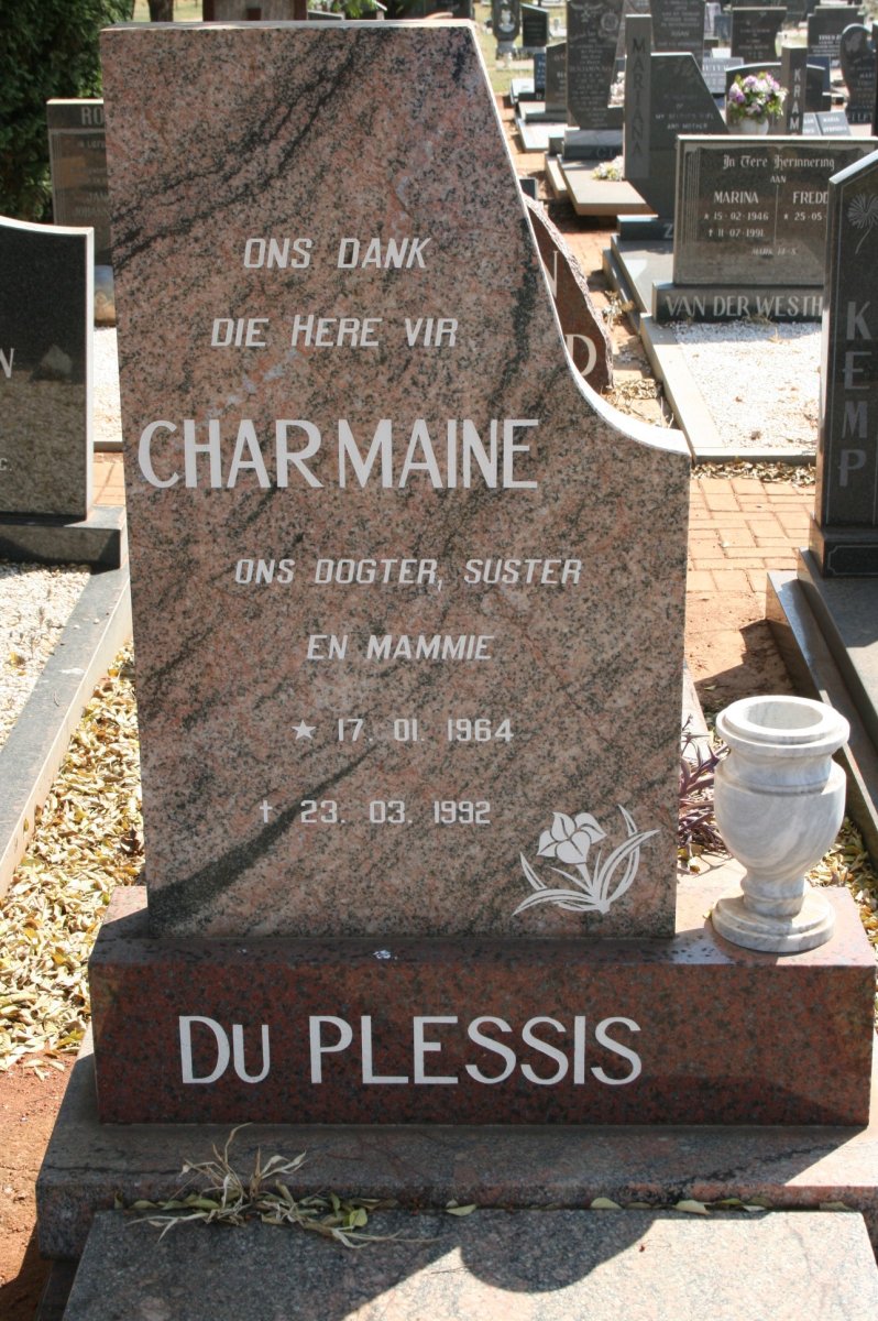 PLESSIS Charmaine, du 1964-1992