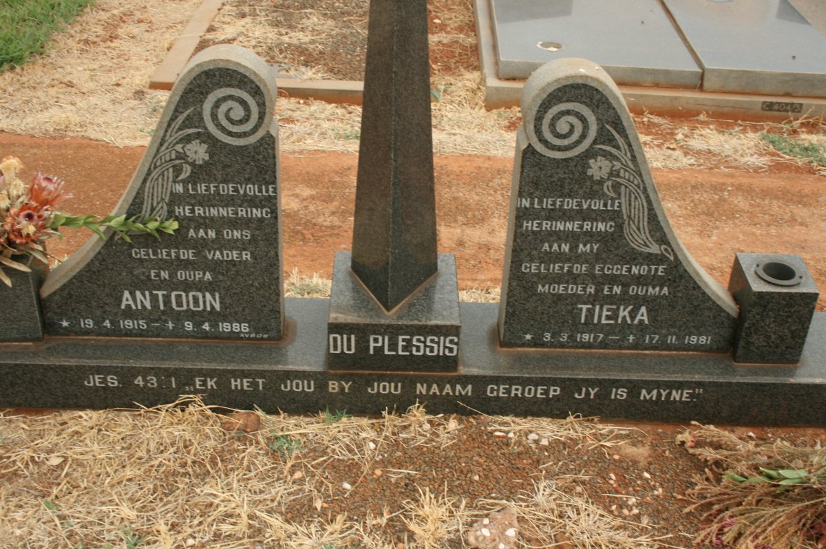 PLESSIS Antoon, du 1915-1986 &amp; Tieka 1917-1981