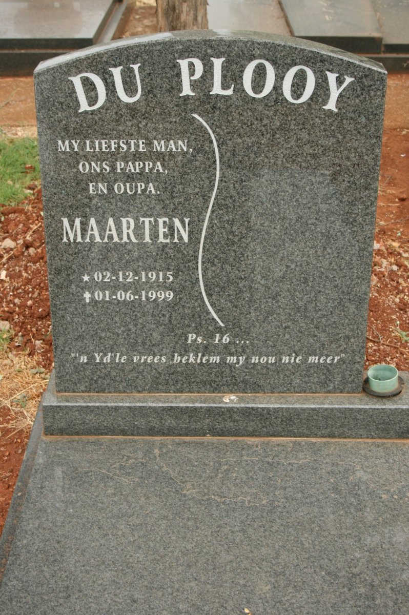 PLOOY Maarten, du 1915-1999