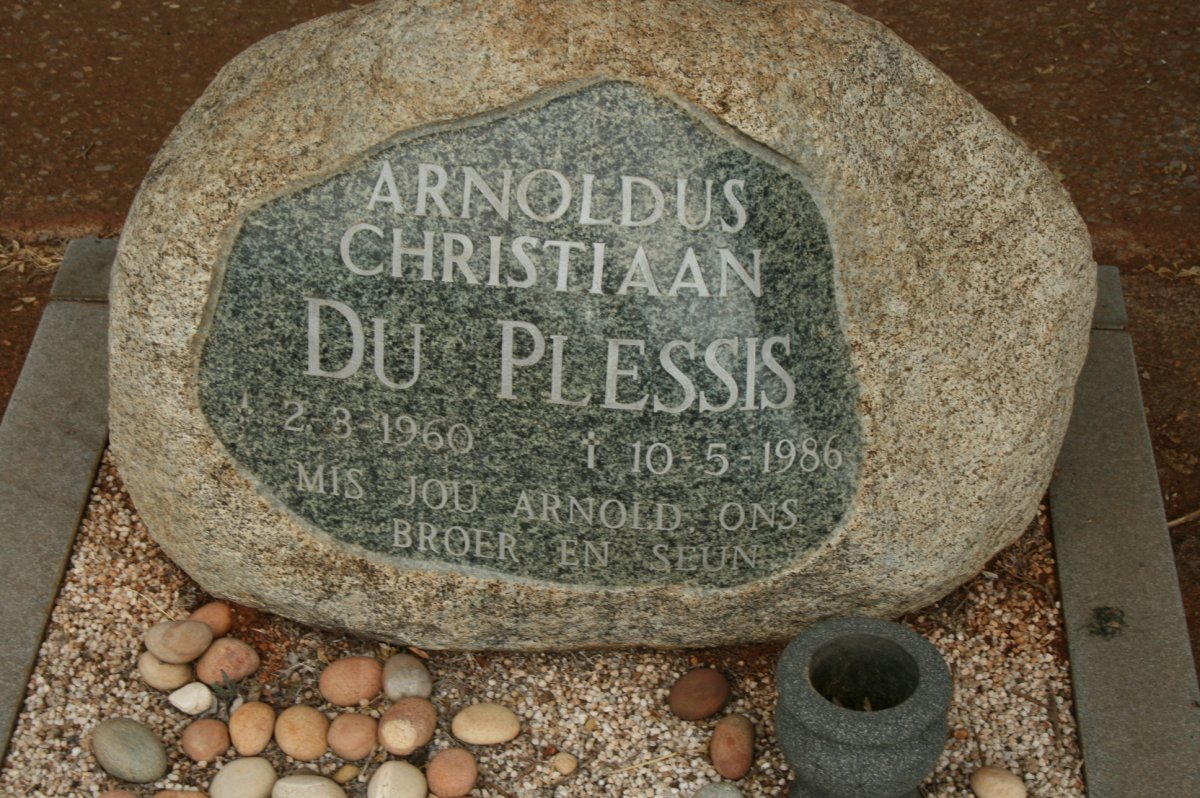 PLESSIS Arnoldus Christiaan, du 1960-1986