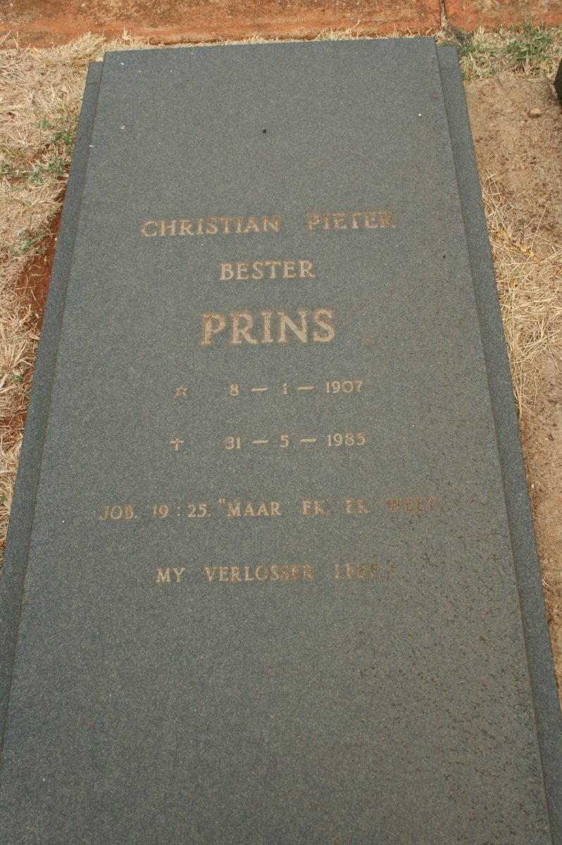 PRINS Christian Pieter Bester 1907-1983