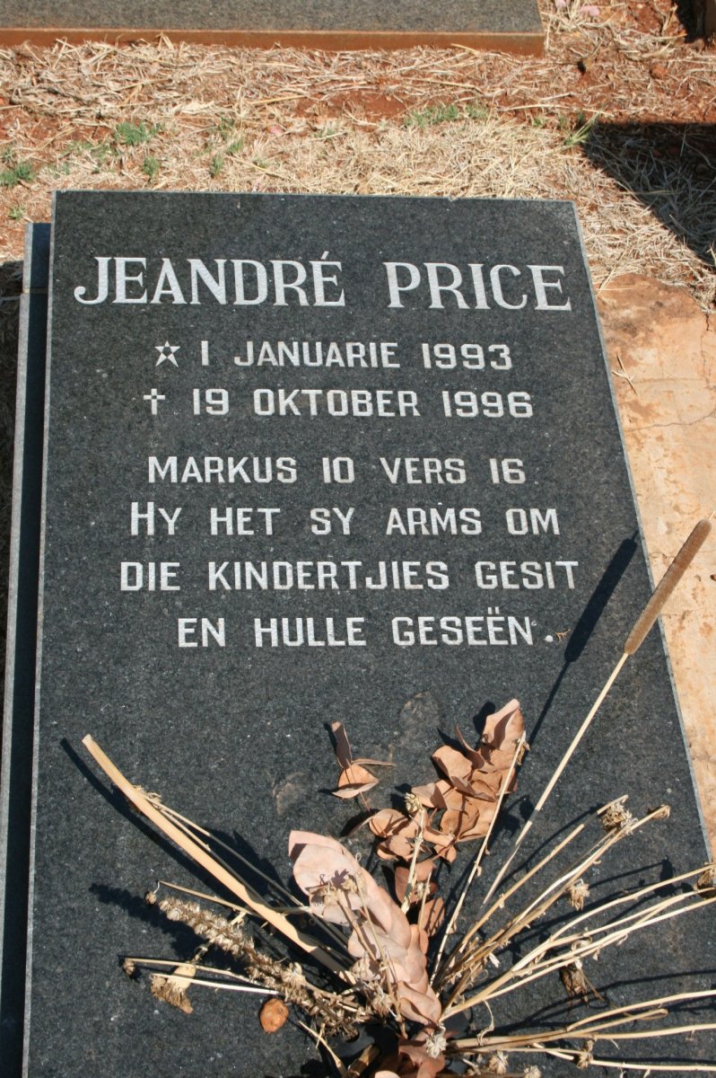 PRICE Jeandré 1993-1996