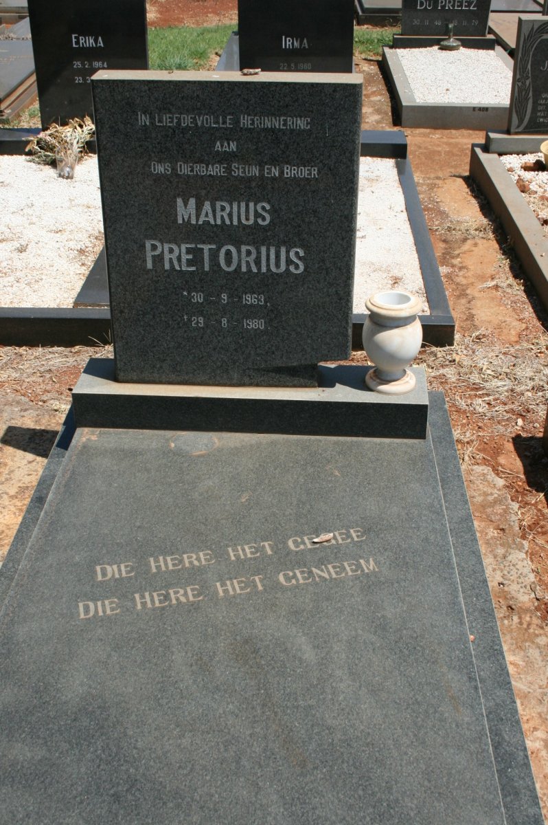 PRETORIUS Marius 1963-1980