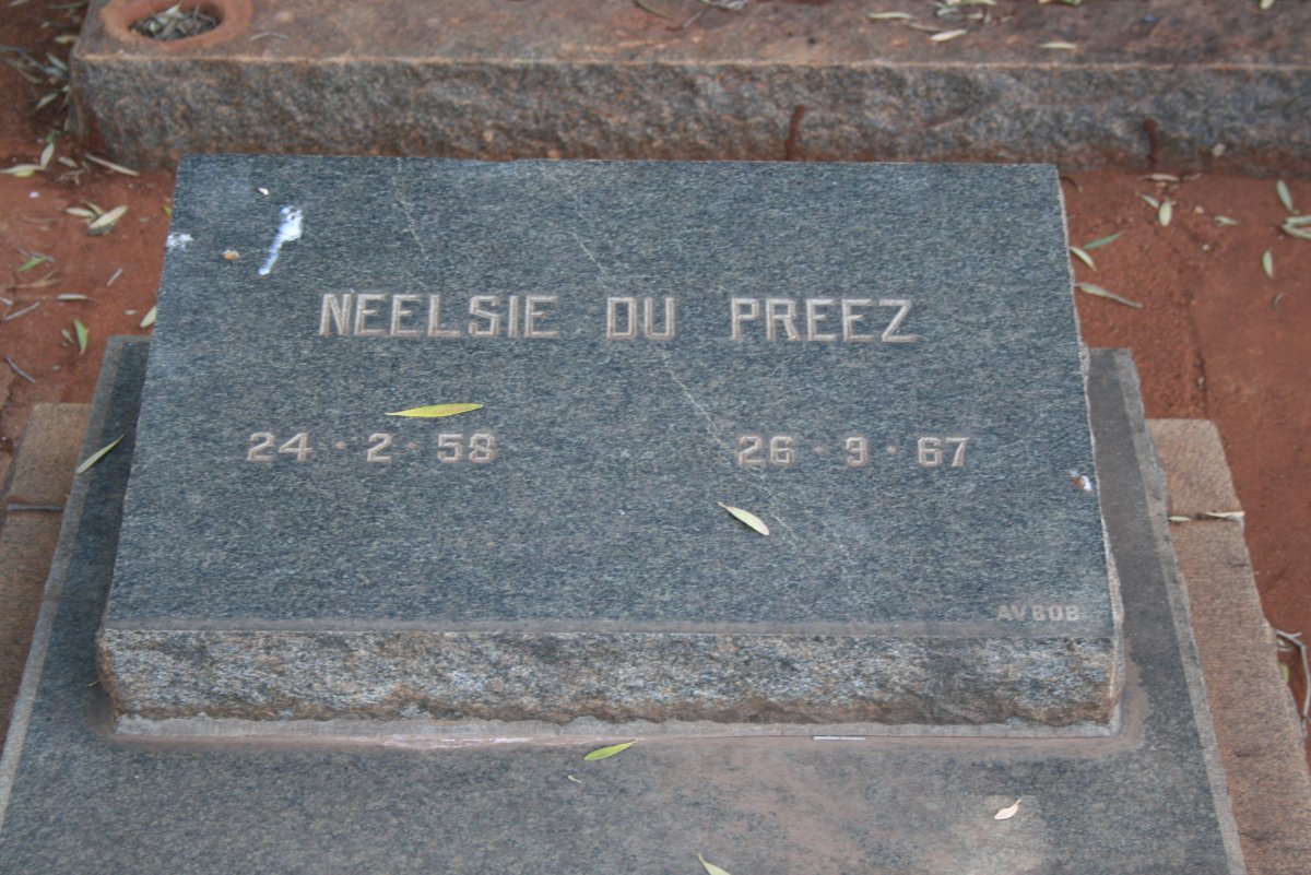 PREEZ Neelsie, du 1958-1967