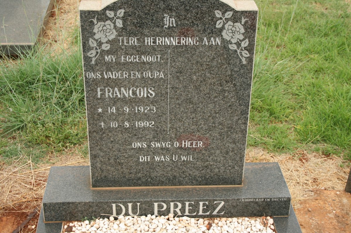 PREEZ Francois, du 1923-1992