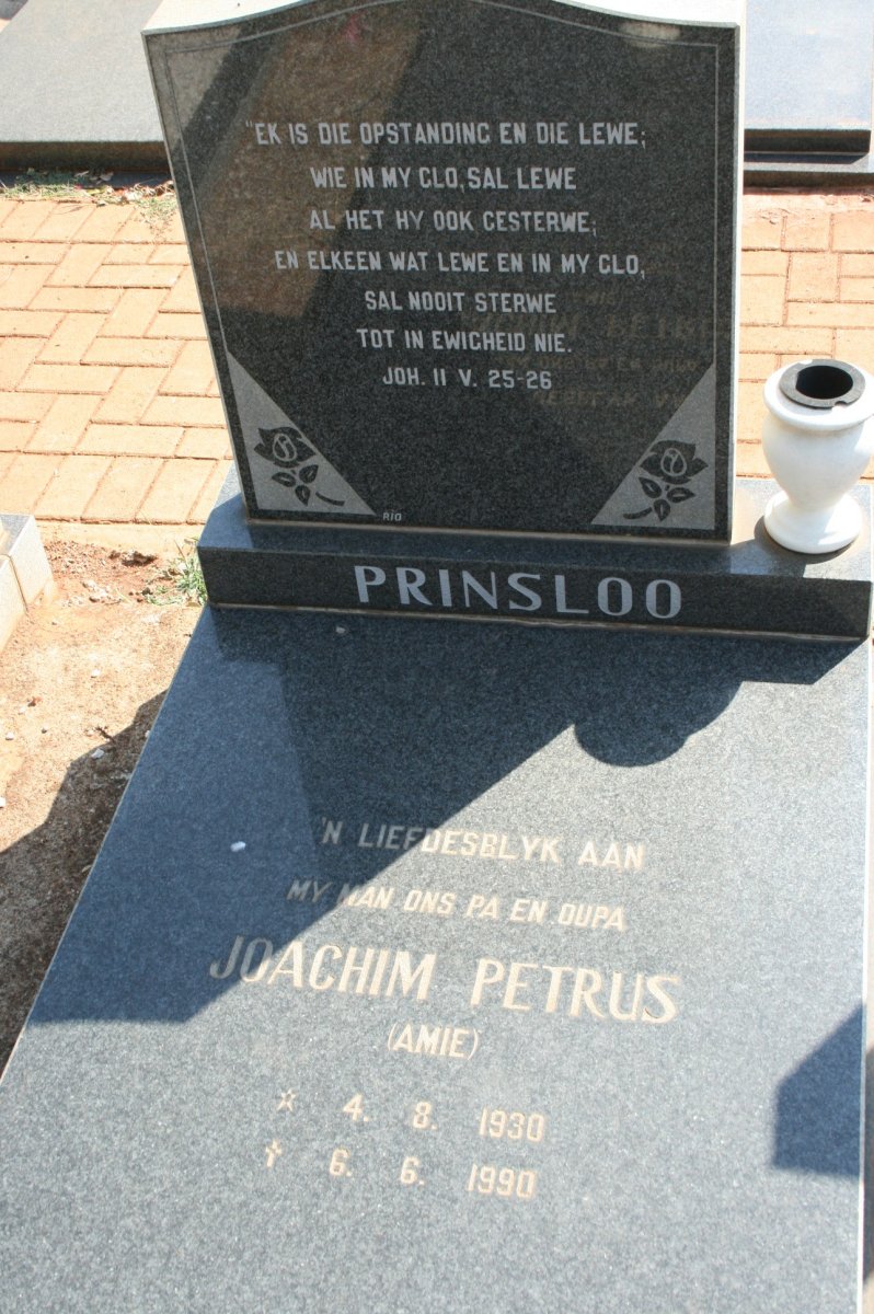 PRINSLOO Joachim Petrus 1930-1990