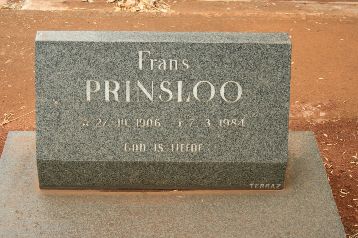 PRINSLOO Frans 1906-1984