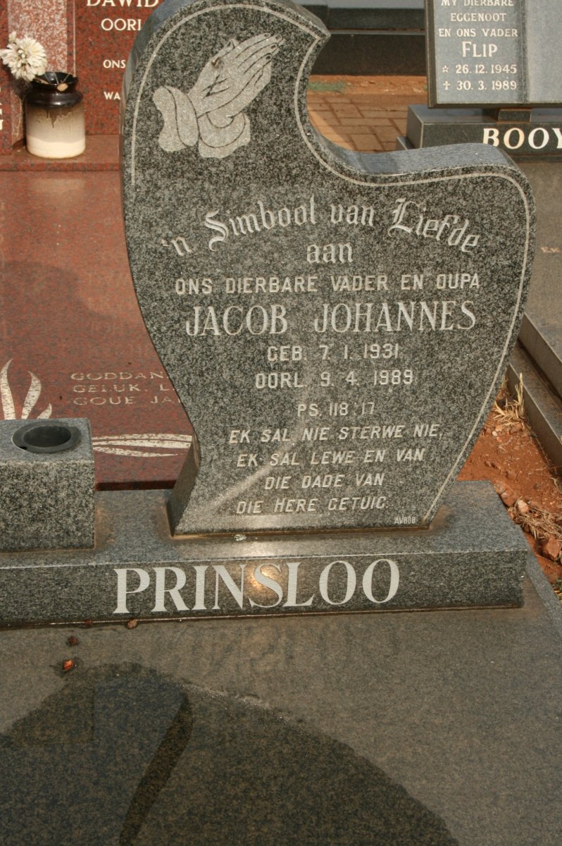 PRINSLOO Jacob Johannes 1931-1989
