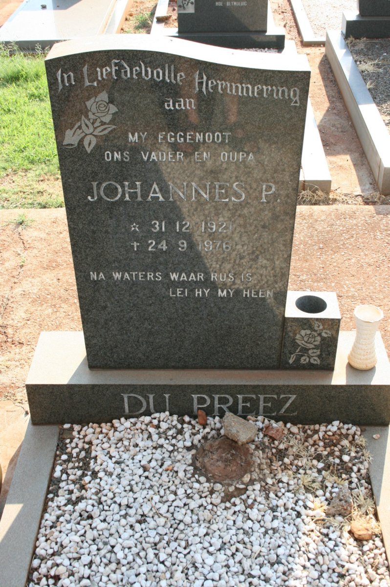 PREEZ Johannes P., du 1921-1976