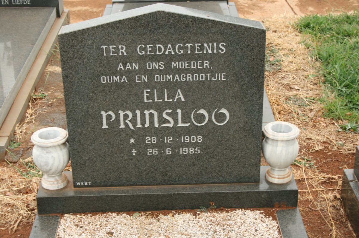 PRINSLOO Ella 1908-1985