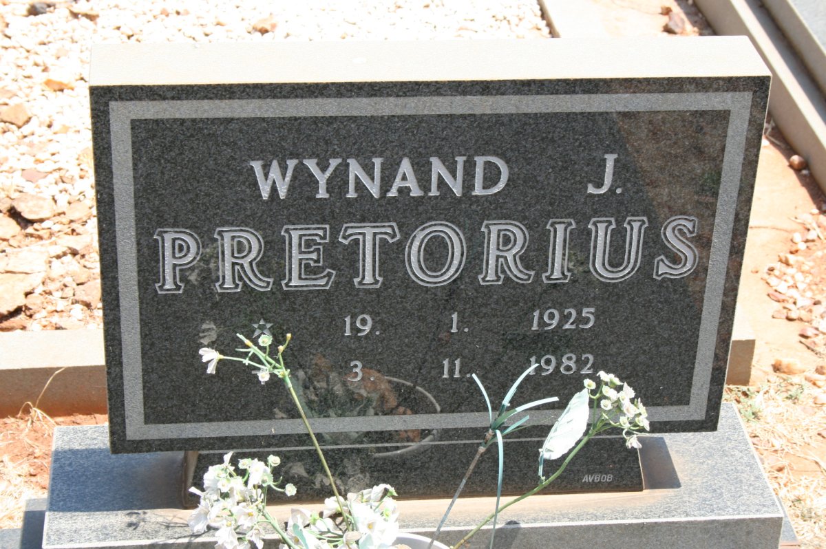 PRETORIUS Wynand J. 1925-1982