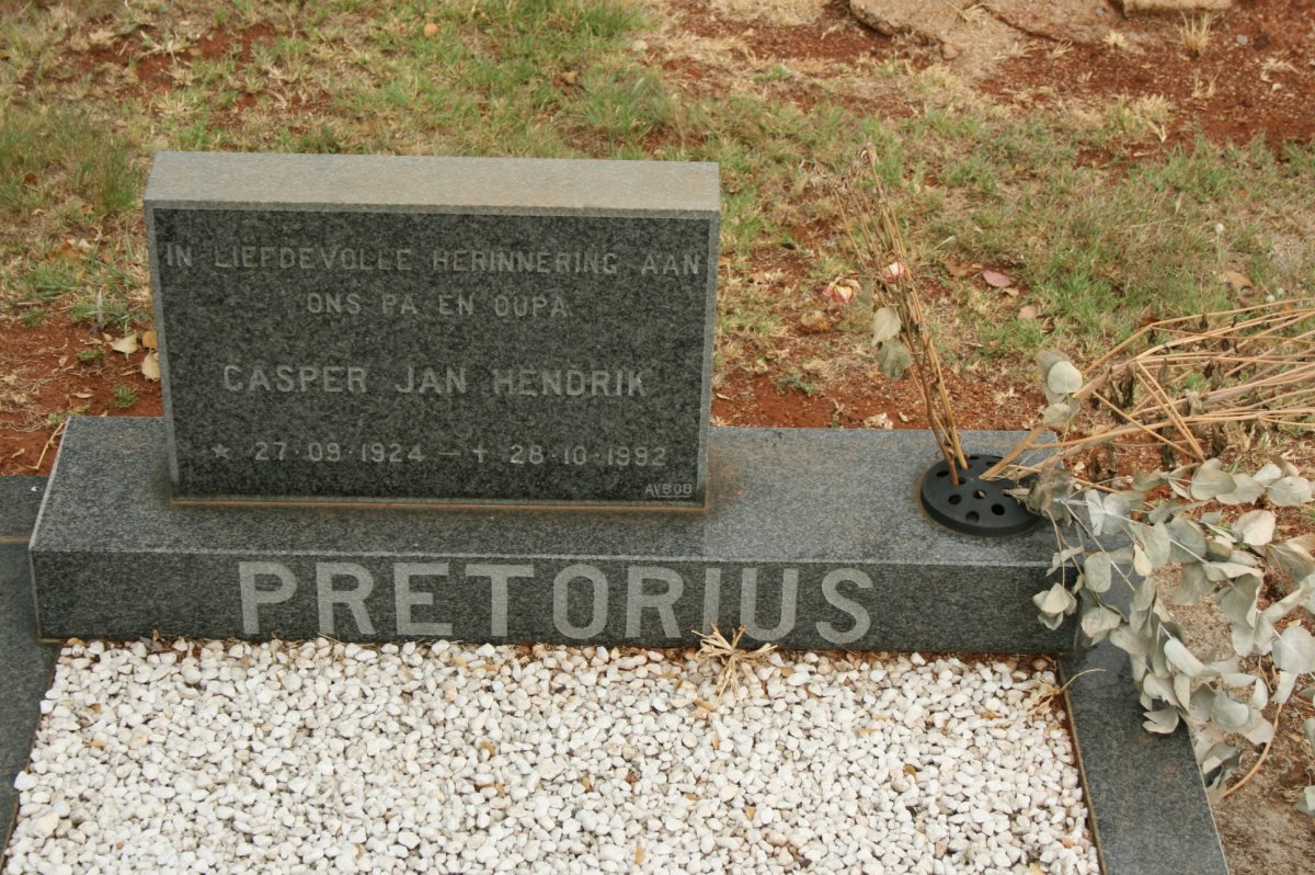 PRETORIUS Casper Jan Hendrik 1924-1992