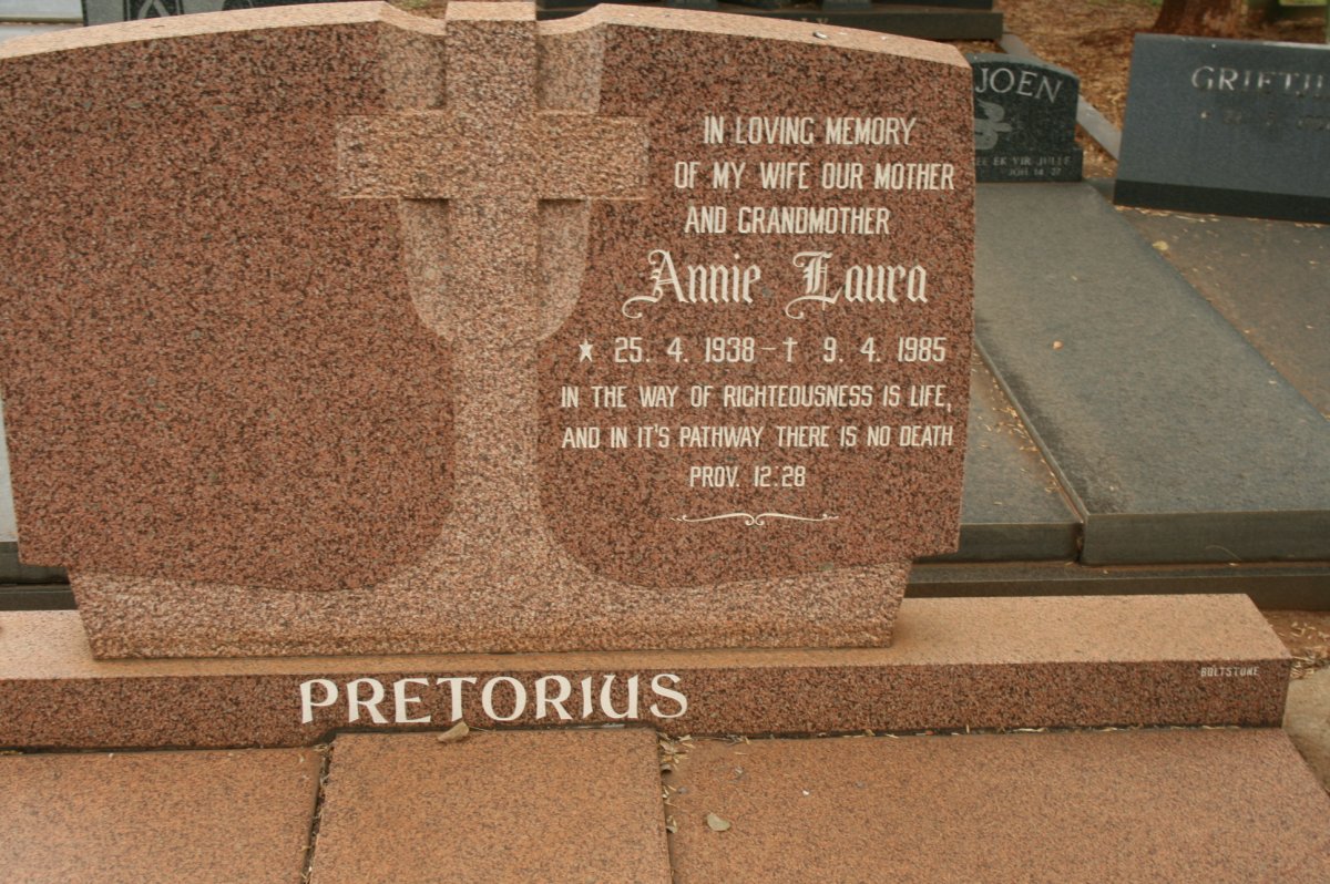 PRETORIUS Annie Laura 1938-1985