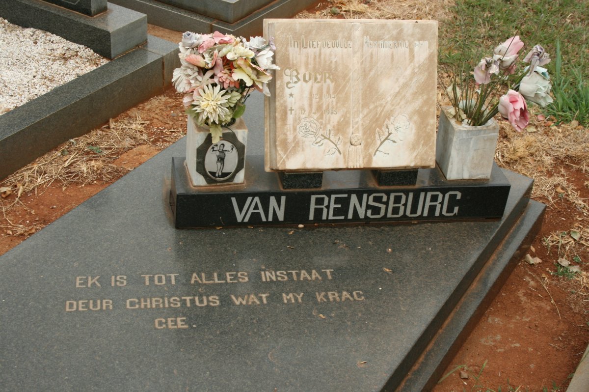 RENSBURG Boer, van 1914-1985