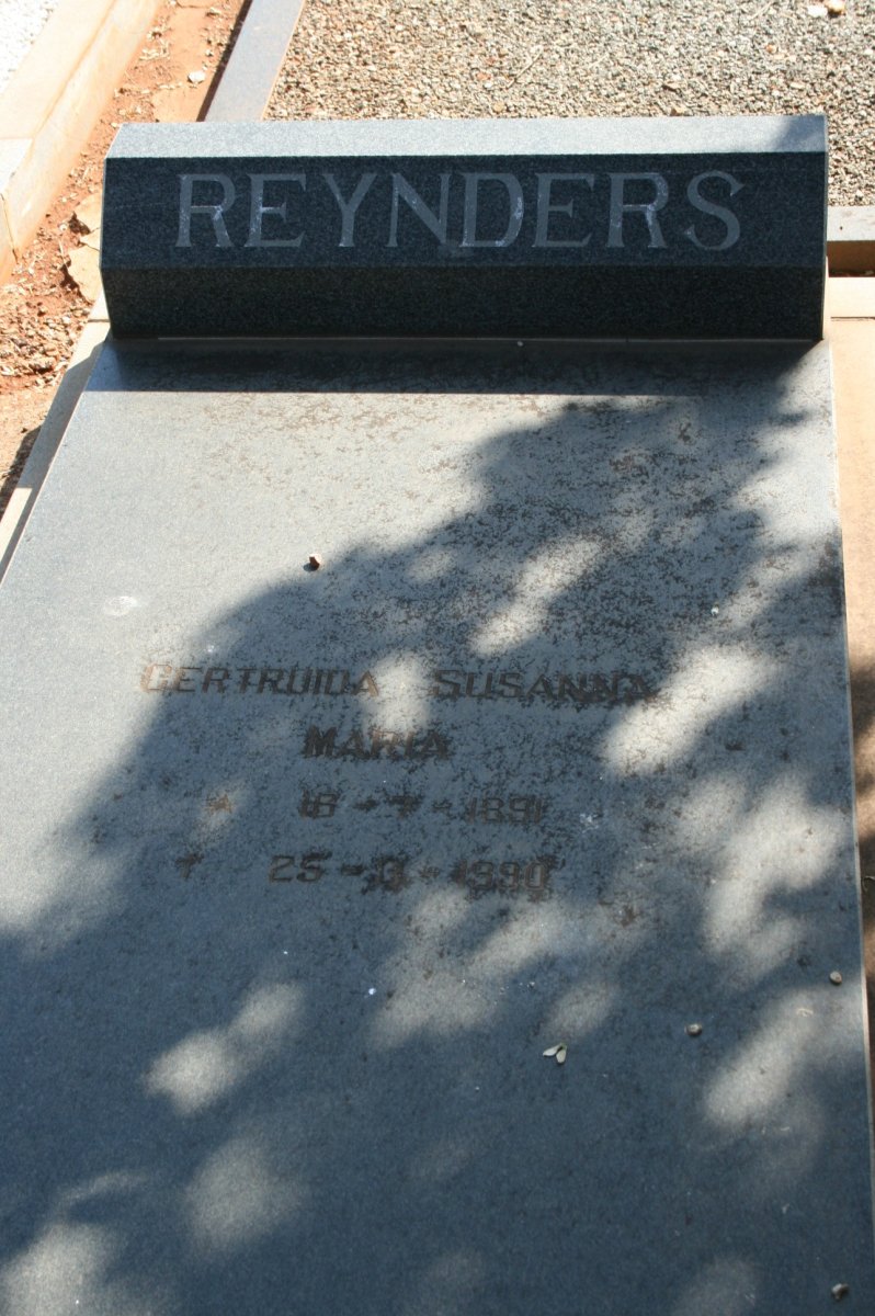 REYNDERS Gertruida Susanna Maria 1891-1990