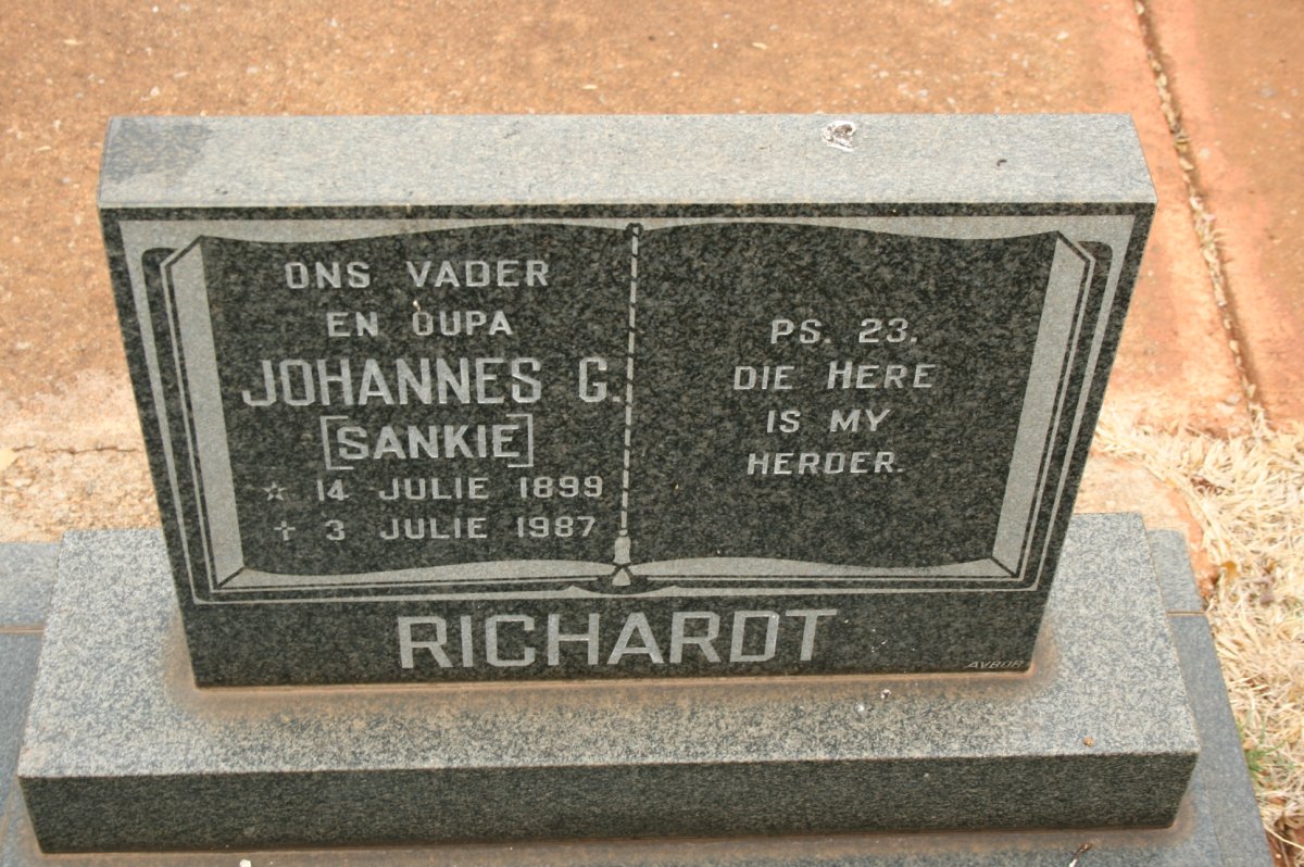 RICHARDT Johannes G. 1899-1987