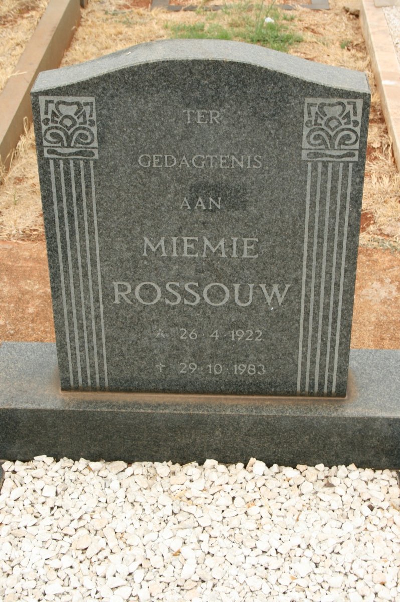 ROSSOUW Miemie 1922-1983