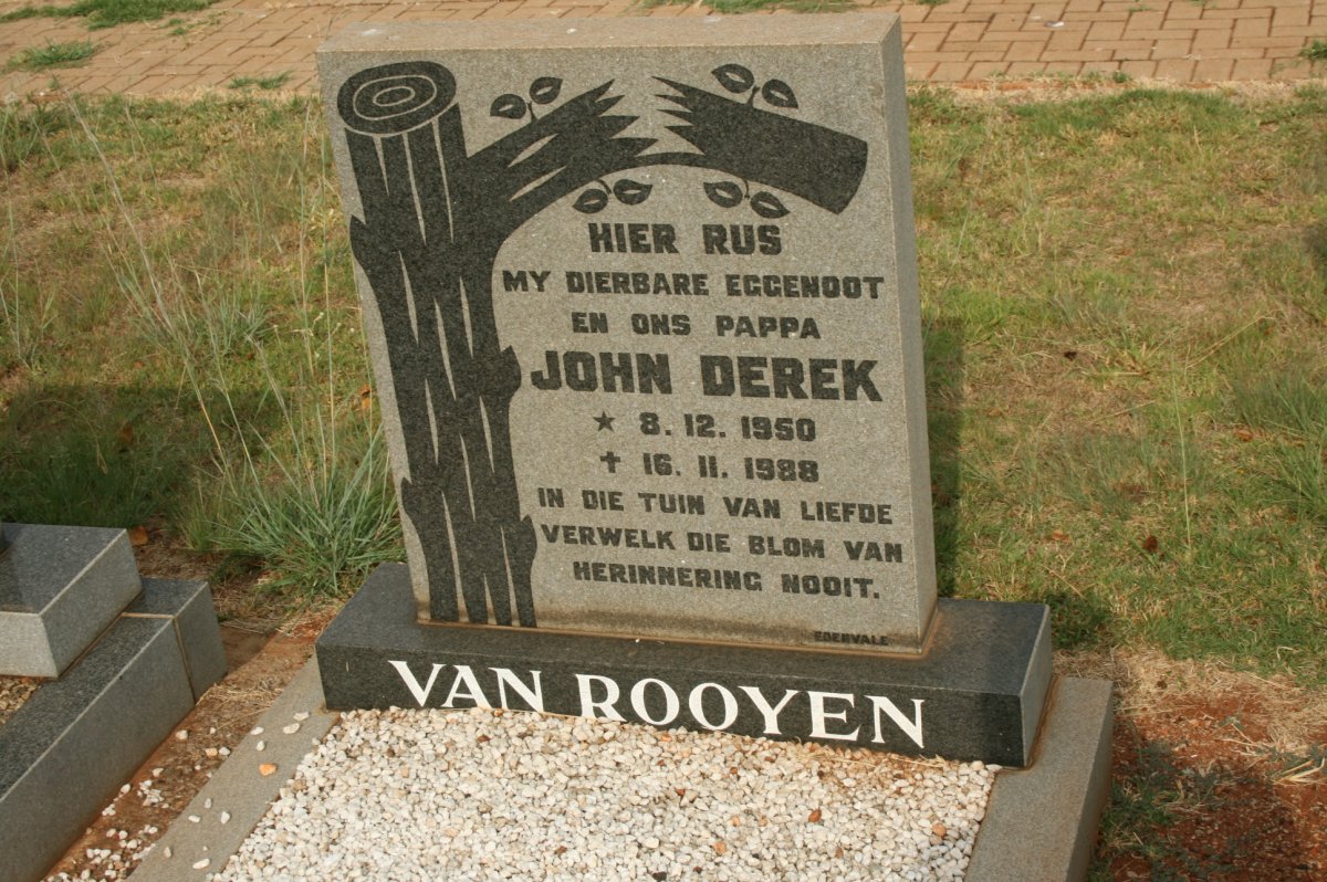 ROOYEN John Derek, van 1950-1988