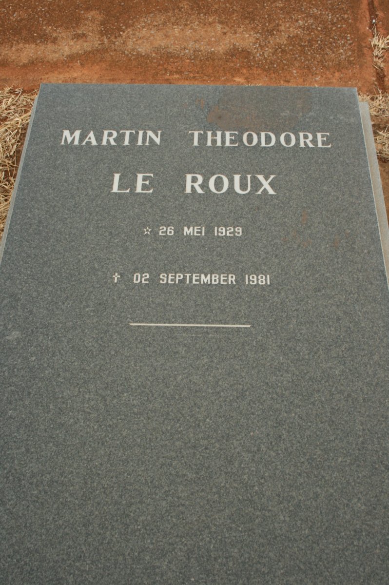 ROUX Martin Theodore, le 1929-1981