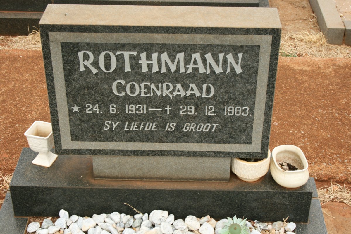 ROTHMANN Coenraad 1931-1983