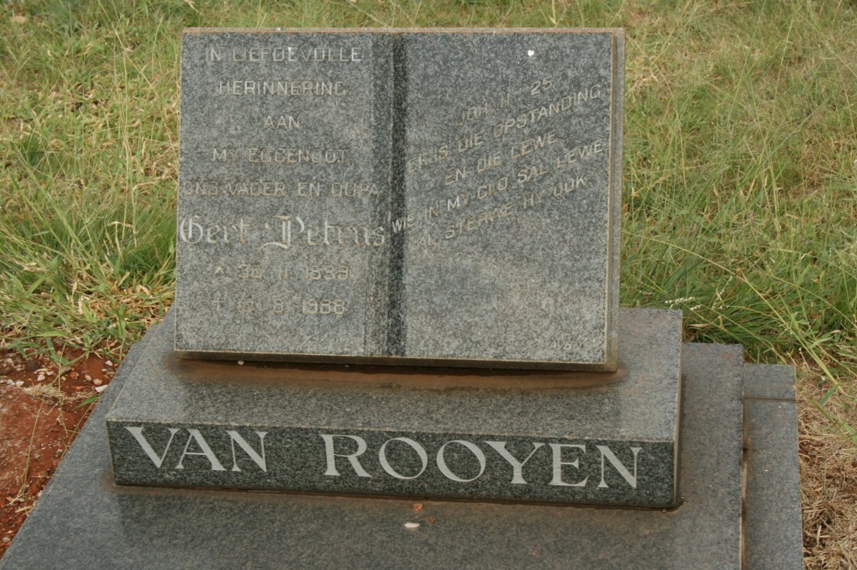 ROOYEN Gert Petrus, van 1899-1988