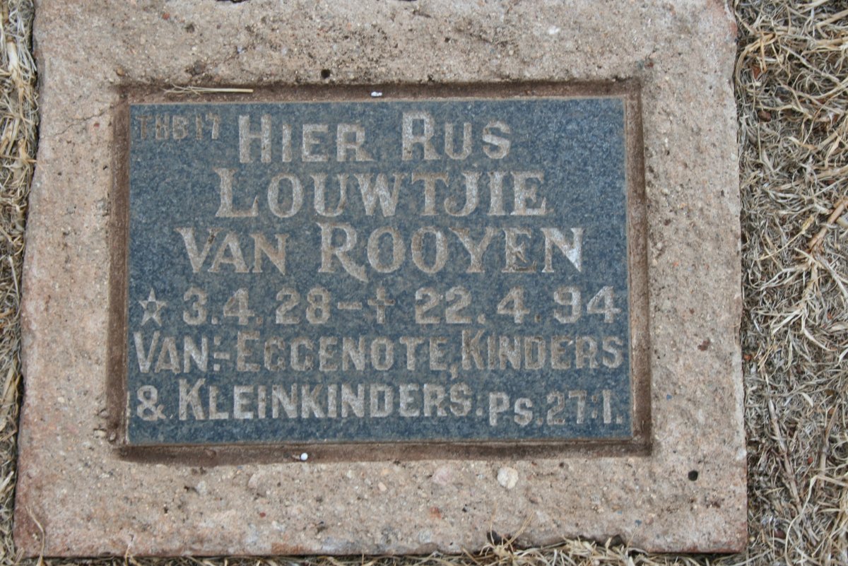 ROOYEN Louwtjie, van 1928-1994