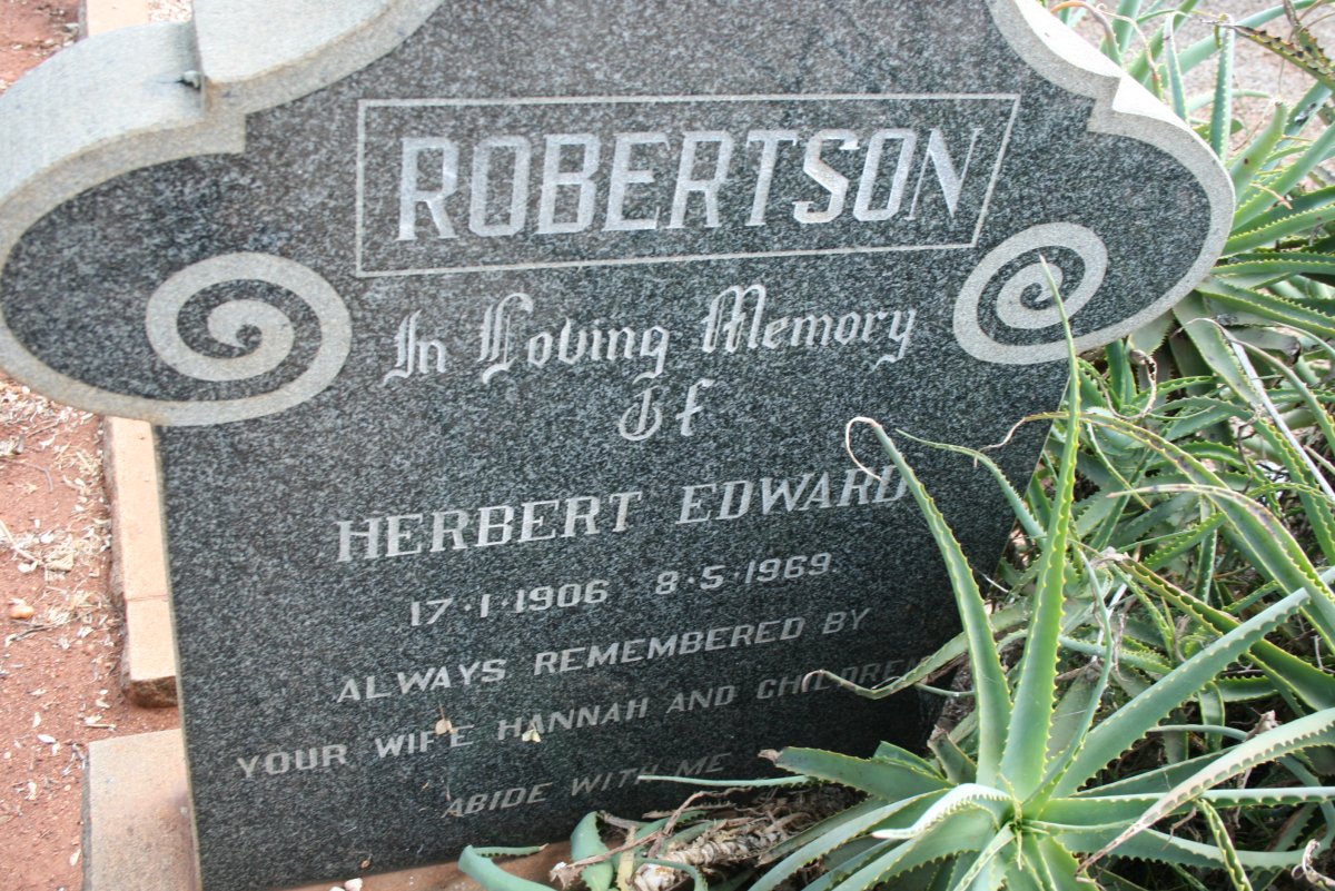 ROBERTSON Herbert Edward 1906-1969