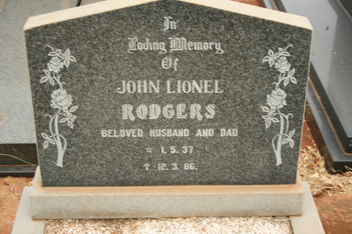 RODGERS John Lionel 1937-1986