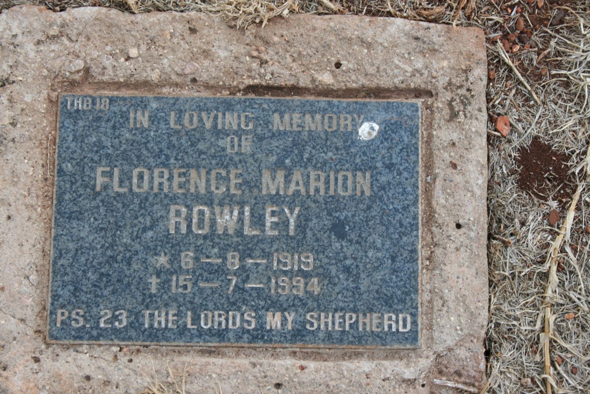 ROWLEY Florence Marion 1919-1994