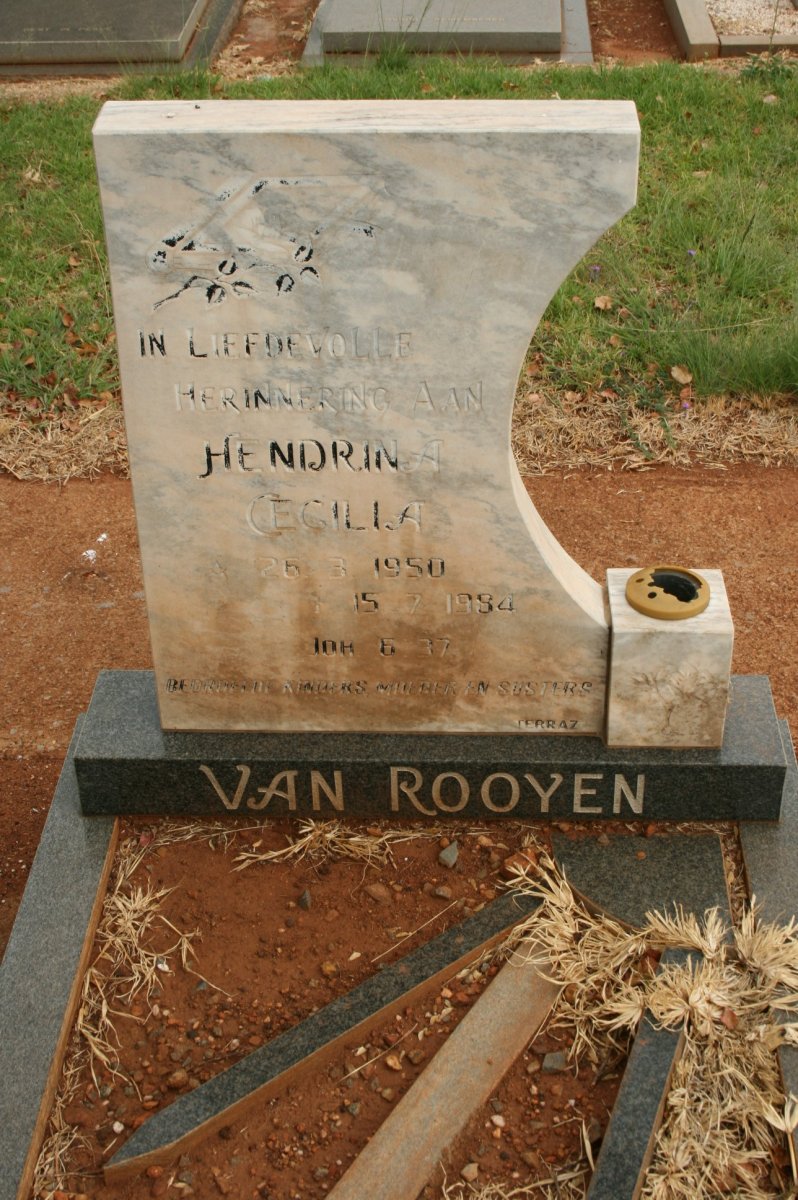 ROOYEN Hendrina Cecilia, van 1950-1984