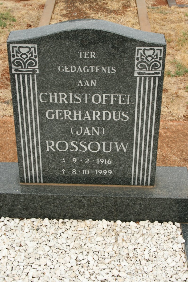 ROSSOUW Christoffel Gerhardus 1916-1999