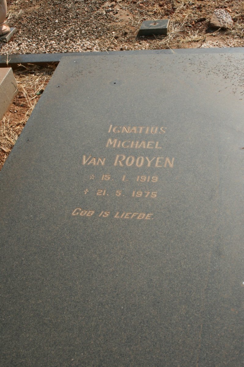 ROOYEN Ignatius Michael, van 1919-1975