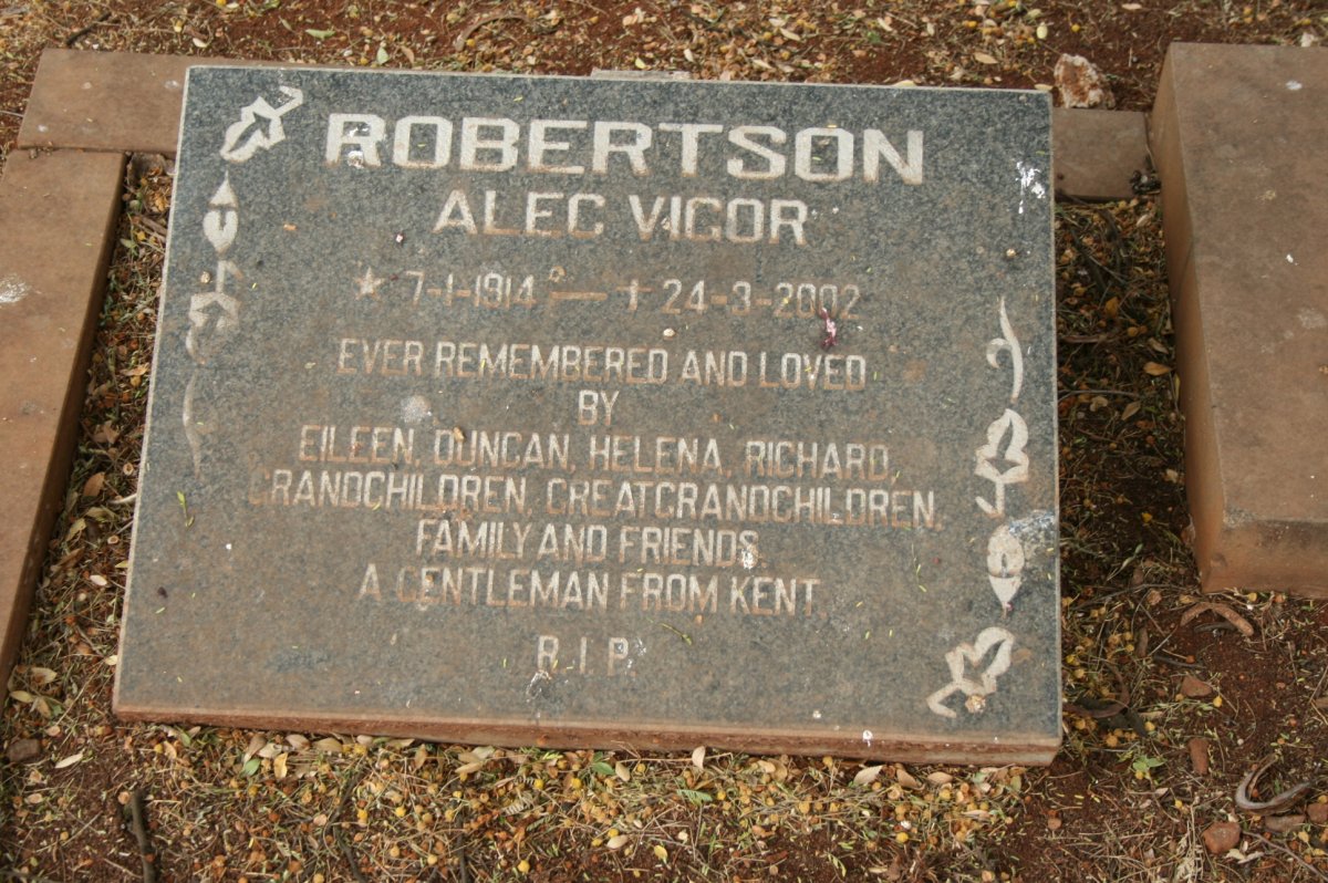 ROBERTSON Alec Victor 1914-2002