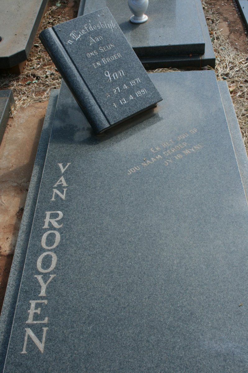 ROOYEN Jan, van 1971-1991
