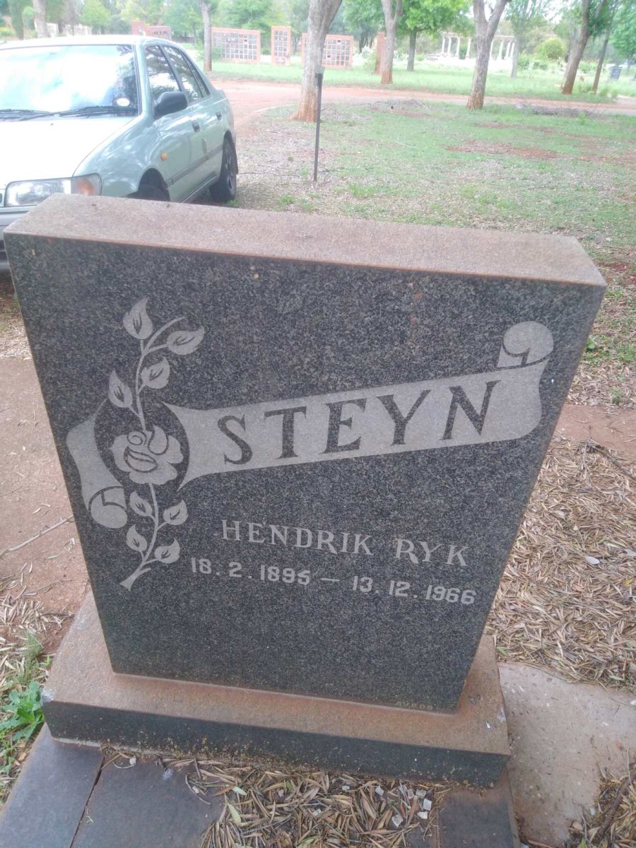 STEYN Hendrik Ryk 1895-1966