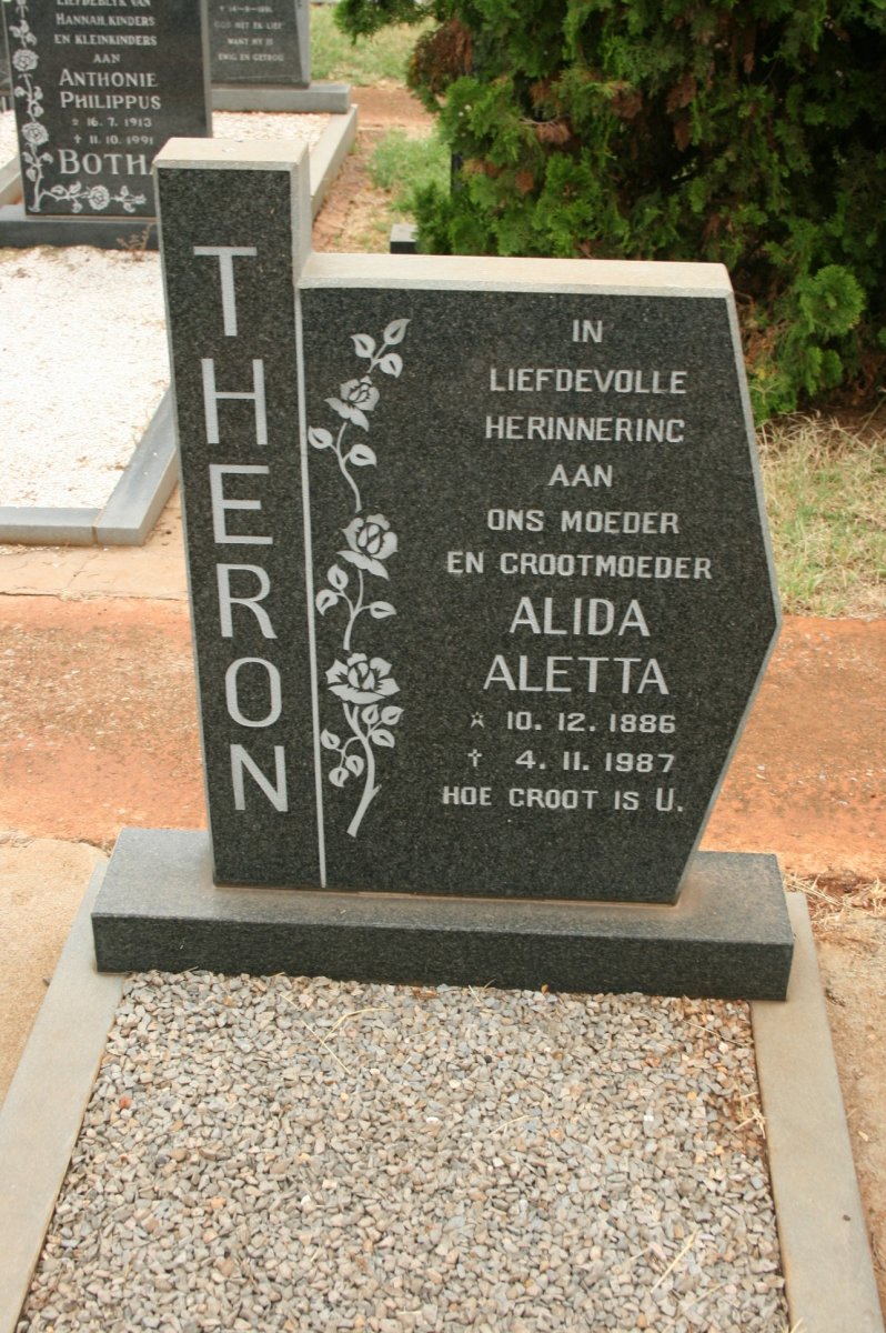 THERON Alida Aletta 1886-1987