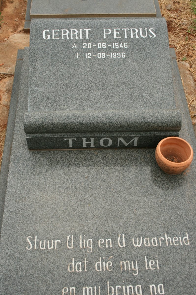 THOM Gerrit Petrus 1946-1996
