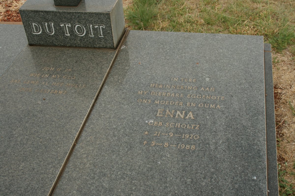 TOIT Enna, du nee SCHOLTZ 1920-1988