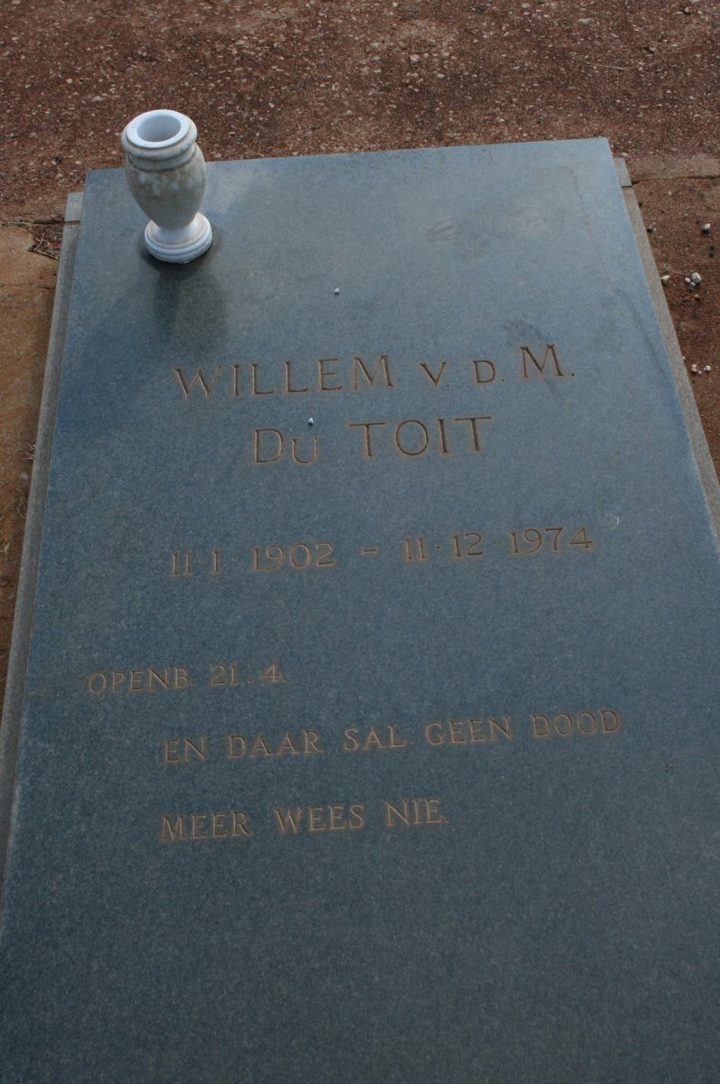 TOIT Willem v.d. M., du 1902-1974
