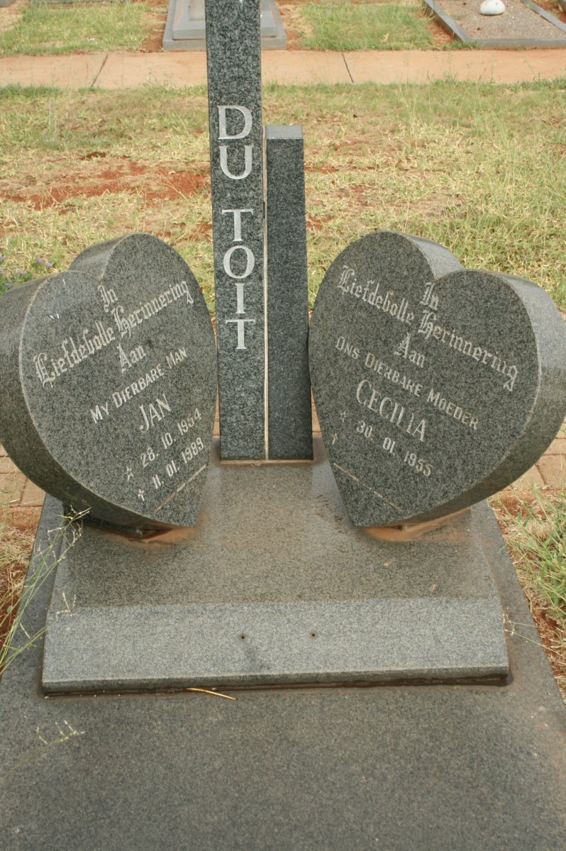 TOIT Jan, du 1954-1989 &amp; Cecilia 1955-