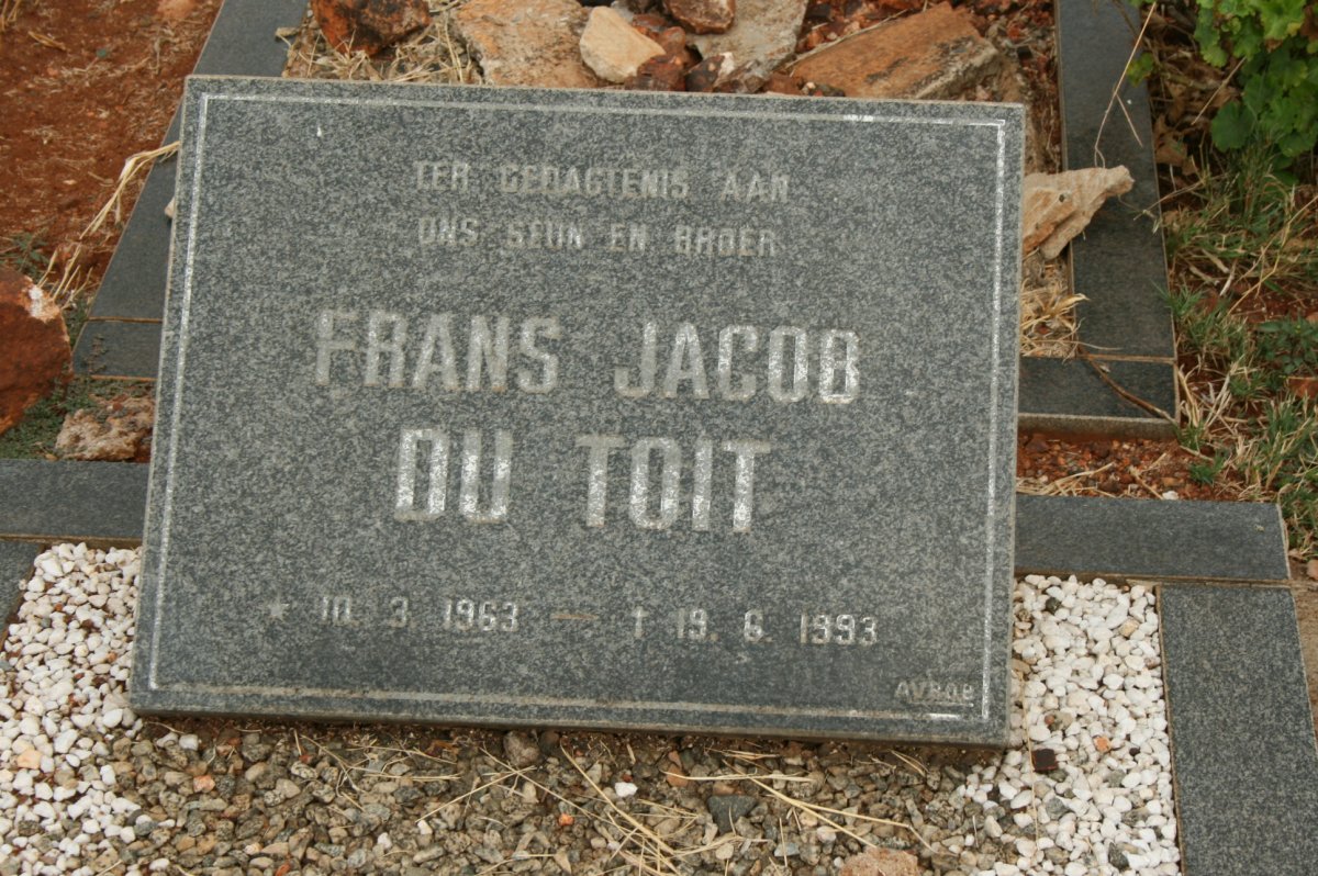 TOIT Frans Jacob, du 1963-1993
