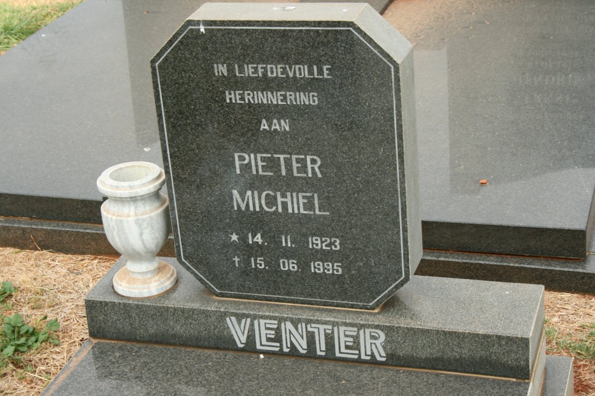 VENTER Petrus Michiel 1923-1995