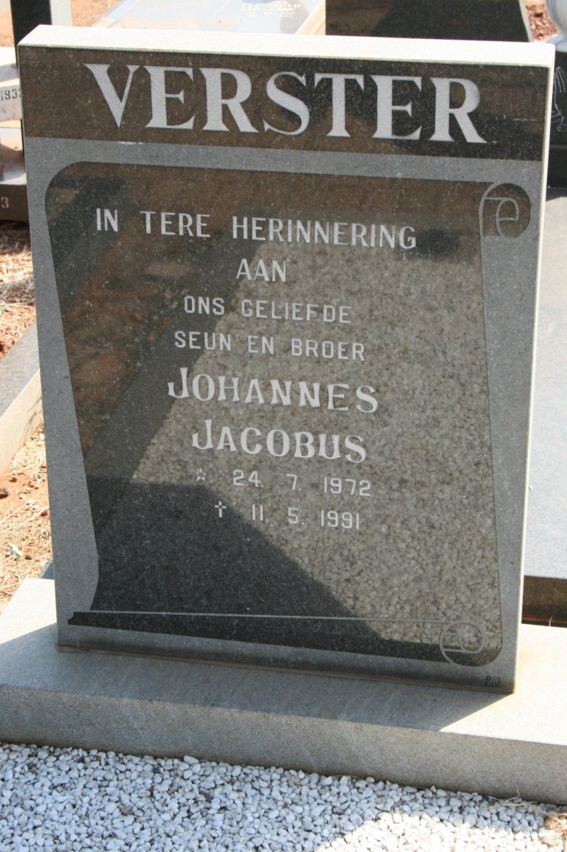 VERSTER Johannes Jacobus 1972-1991