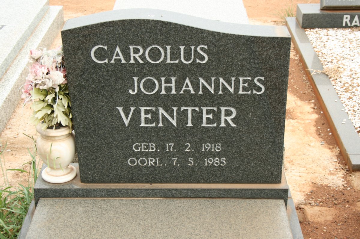 VENTER Carolus Johannes 1918-1985