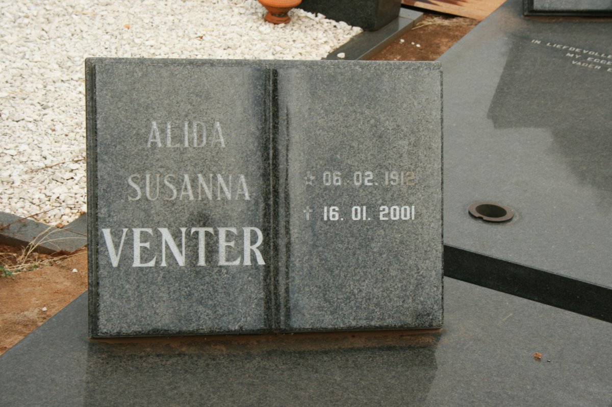 VENTER Alida Susanna 1912-2001
