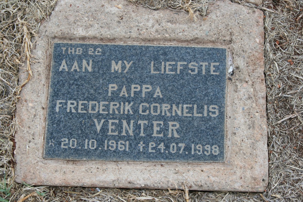 VENTER Frederik Cornelis 1961-1998