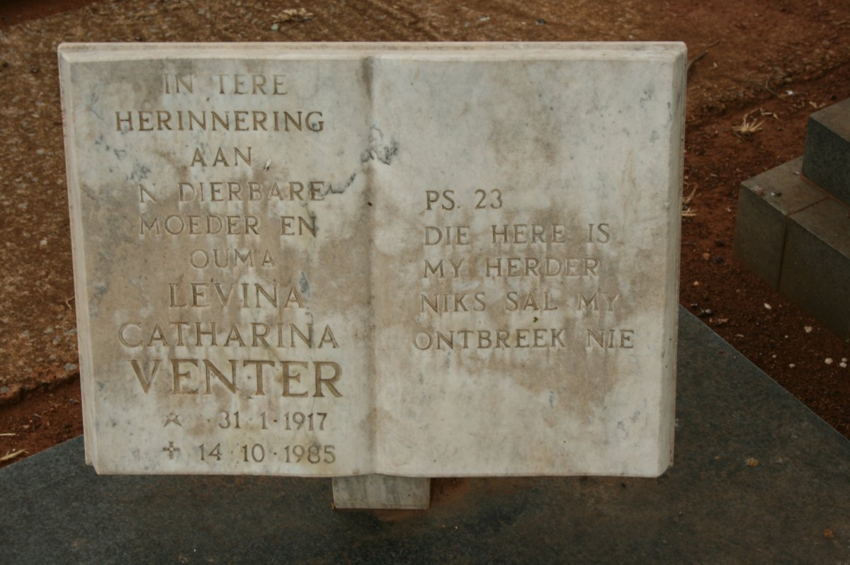 VENTER Levina Catharina 1917-1985